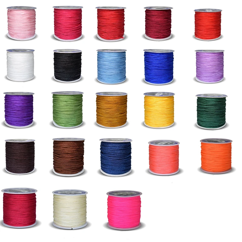 

24 Color 0.8mm 100m/Spool Nylon Thread Cord Chinese Knot Macrame String DIY Rope Bead Bracelet Jewelry Making