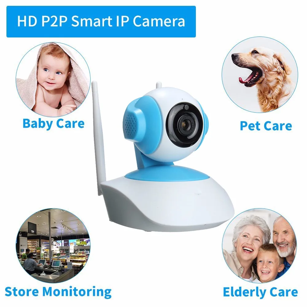 

Mini Wireless WiFi 720P HD Network CCTV HOME Security IP Camera Monitor Intelligent Network HD Camera