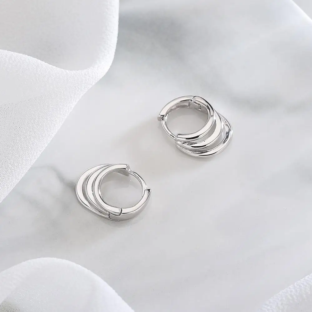 Пара 925 пробы серебряных круглых сережек для мужчин и женщин, гипоаллергенные модные сережки, подарки на юбилей, ширина 0,6 см, F109