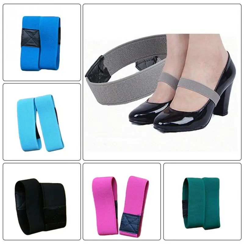 

1 Pair Colored Elastic Band Shoe Strap Solid Color Shoelace For High Heel Shoes 2*20cm