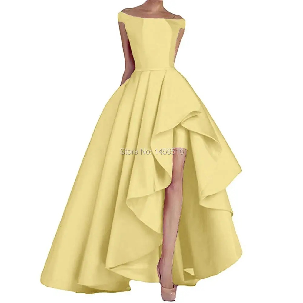 2019 новое поступление с открытыми плечами vestidos de fiesta Высокая Низкая Длинные