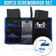 80 в 1 Набор прецизионных отверток для планшета, набор инструментов для ремонта сотового телефона, 7 компьютеров, Hex Phillips Torx Pentalobe