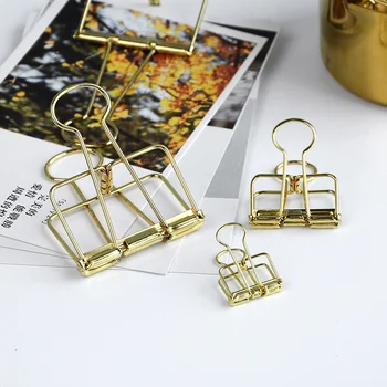 

Desk Accessories 3pcs Binder Clip Stationery Normal Metal Elegant S M L School