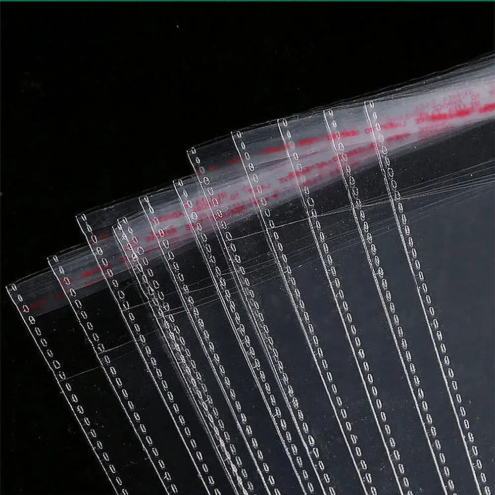 100 шт многоразовые целлофановые полиэтиленовые пакеты прозрачный мешок Opp