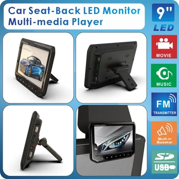 

Car Headrest Monitor MP5 Car Pillow Monitor with Multi Media Playe MP4 MP5 Support USB SD Card Reading SH9088-P5