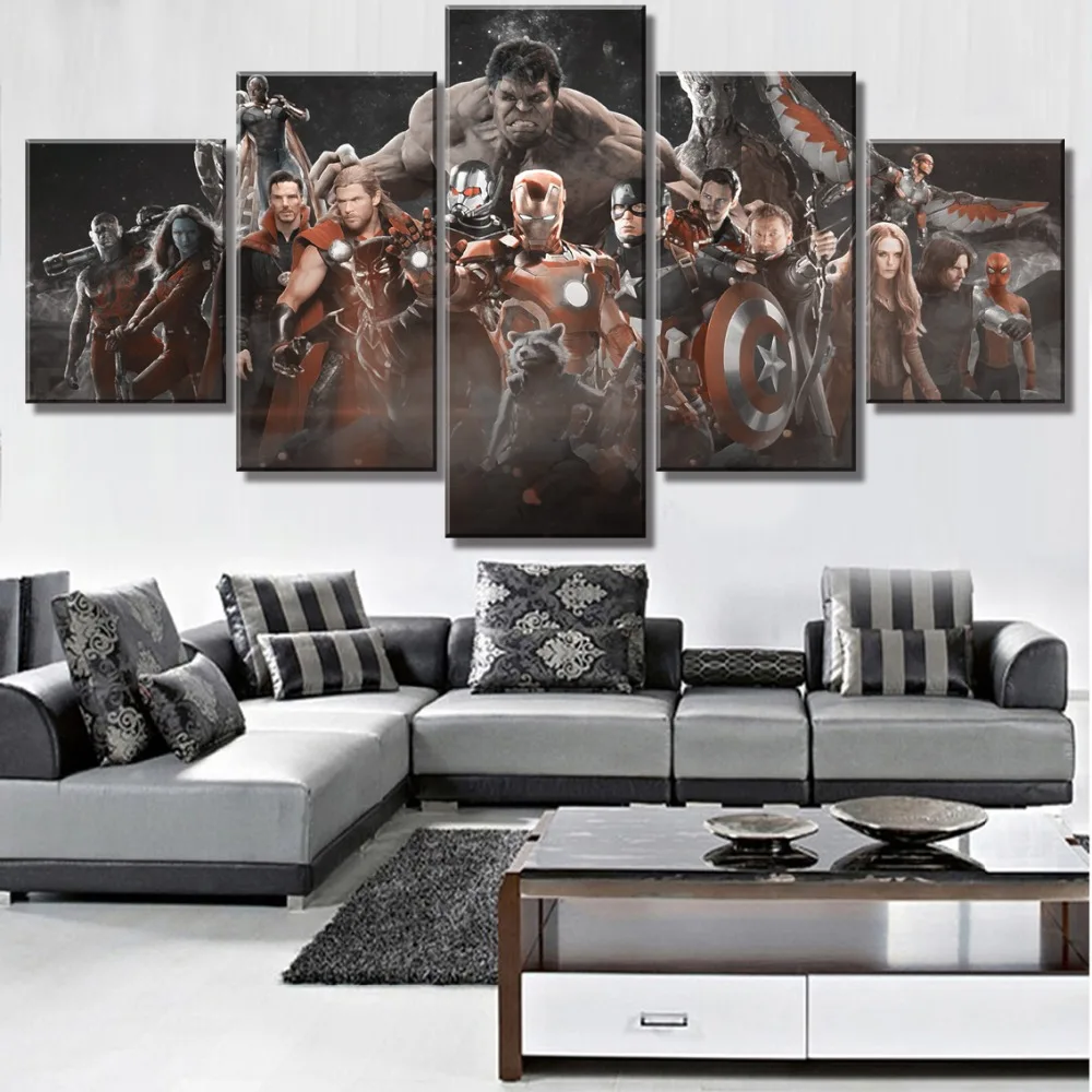 

Framework 5 Piece Canvas Avengers Infinity War Cuadros Decoracion Paintings on Canvas Wall Art for Home Decorations Wall Decor