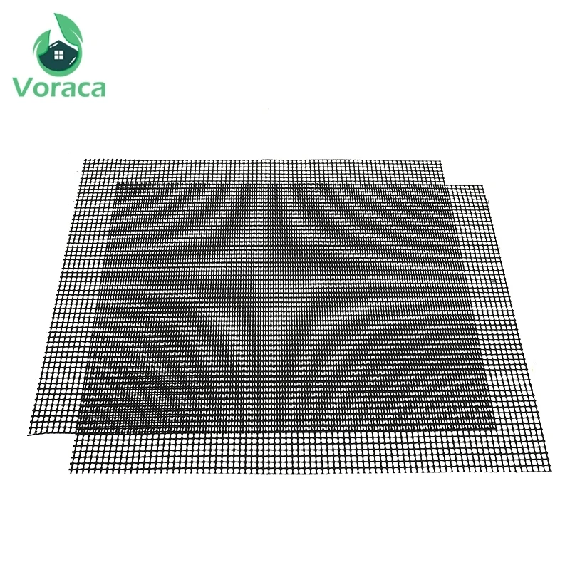 

2pcs/set Non-stick High Security Grid Shape BBQ Mat 33*40cm Heat Resistance Barbecue Grilling Mats For Outdoor Activities Picnic