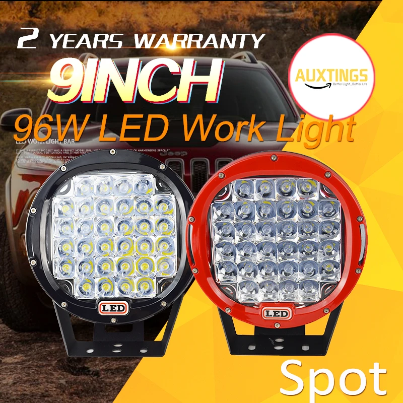 Auxtings 9''inch 96W  led work light Spot IP67 waterproof high power 4x4 offroad car  9inch 96w spot beam for Auto Jeep EU stock