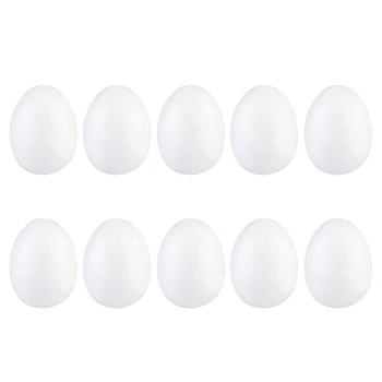 

50pcs Painting Foam Egg DIY Easter Decor Solid Foam Egg for Kid Festival Craft (White, 5cm)