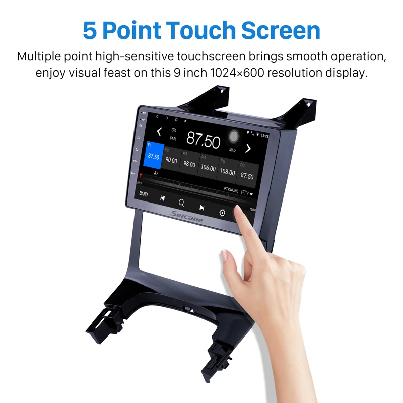 Best Seicane Android 8.1 9 inch Car Auto Radio for 2009-2012 Peugeot 3008 with Bluetooth music GPS Navigation Steering Wheel Control 2