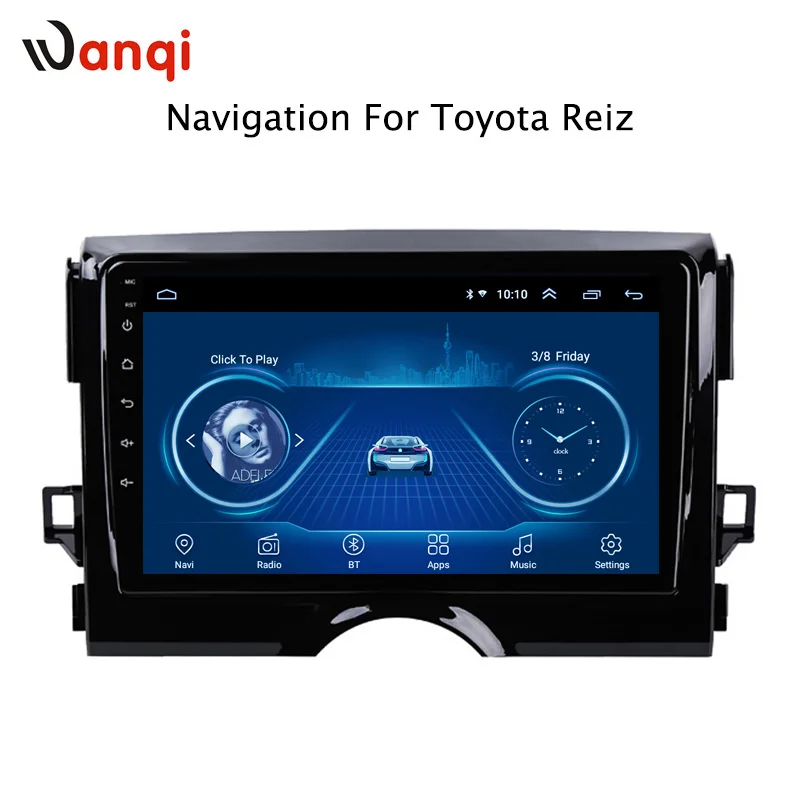 Wanqi Android 9.1 Car DVD Multimedia Radio Player System 9 Inch for Toyota Reiz 2010-2013 GPS Navigation Video Play Screen | Автомобили и