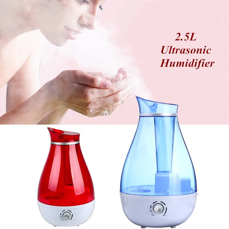 

2.5L Ultrasonic Humidifier Cool Air Diffuser Purifier Home Aromatherapy Atomizer Portable 20W 110V Ultrasonic Humidifier 250ml/h