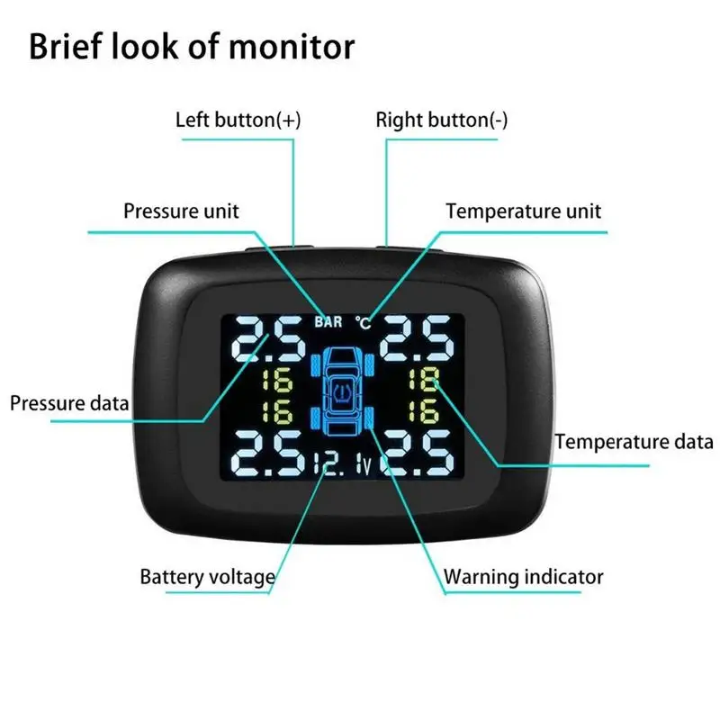 Новый TP620 беспроводной умный автомобиль TPMS 12V Цифровая система мониторинга