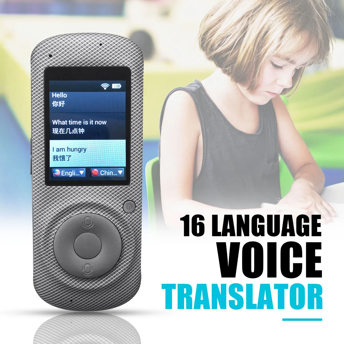 

Smart Voice Translator Two-Way Real Time 16 Language Translation Text Portable Translator Traducteur Vocal Learn Russian English
