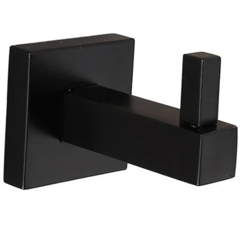 

Wall Hooks,Modern Pure Black Design Wall Mounted Stainless Steel Wall Hooks.Bedroom Dress Robe Hook Multi-Function Kitchen Hoo