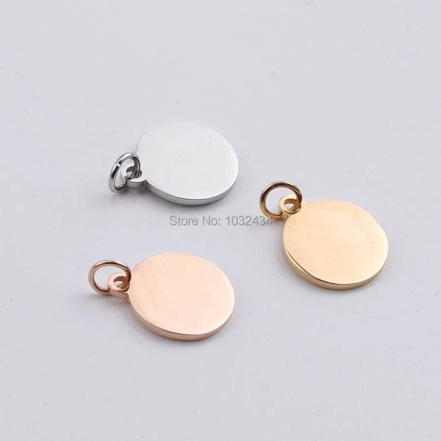 

30pcs/lot Wholesale Blank Round Mirror Polished Stainless Steel Pendant DIY Customized Tag Necklace Pendant Free Shipping