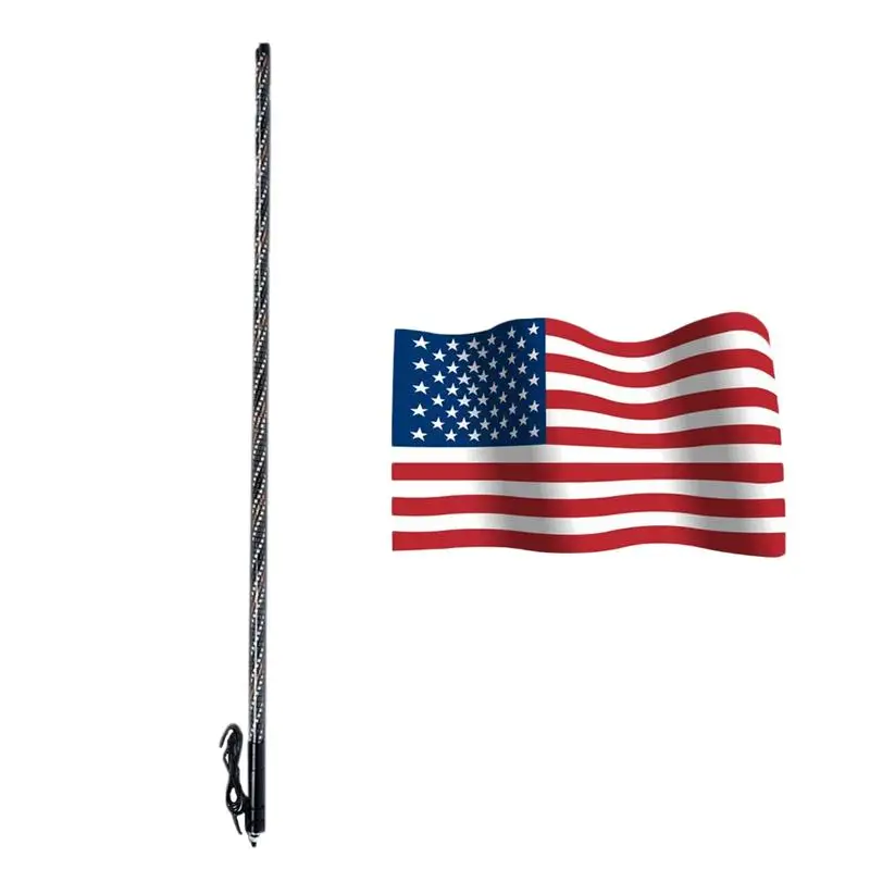 

Colorful LED Whip Light RGB Remote Control American National Flag Pole Safety Antenna Whip Lights for Sand Dune Buggy Truck Jeep