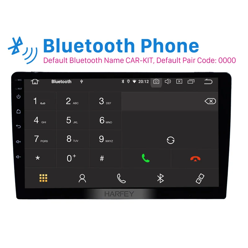 Cheap Harfey Android 9.0 9 inch Universal Car Radio Touchscreen Stereo GPS Navi Multimedia Player 1Din Head unit Support 4G Wifi 2
