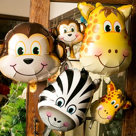 

Safari Wildlife Balloons Animal Tiger/Lion/Monkey/Zebra/Giraffe Foil Helium Balloon Kids Gift Birthday Party Animal Zoo Theme