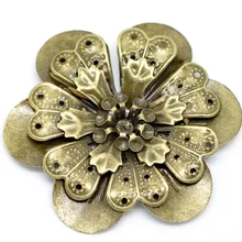 DoreenBeads 10 с бронзовой филигранью под старину с цветочным узором фурнитура для украшений 4,9x4,5 см(может держать SS10 стразы)(B18562), для изготовления украшений своими руками