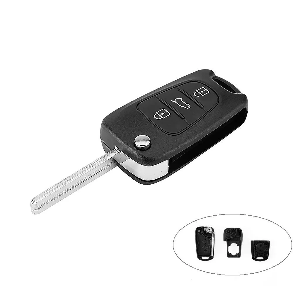 

CDIY 1PC 3 Buttons Car Flip Remote Case Key Shell Cover For Hyundai Kia Ceed Pro-Ceed Sportage Rio Venga Sorento Soul Optima Hot