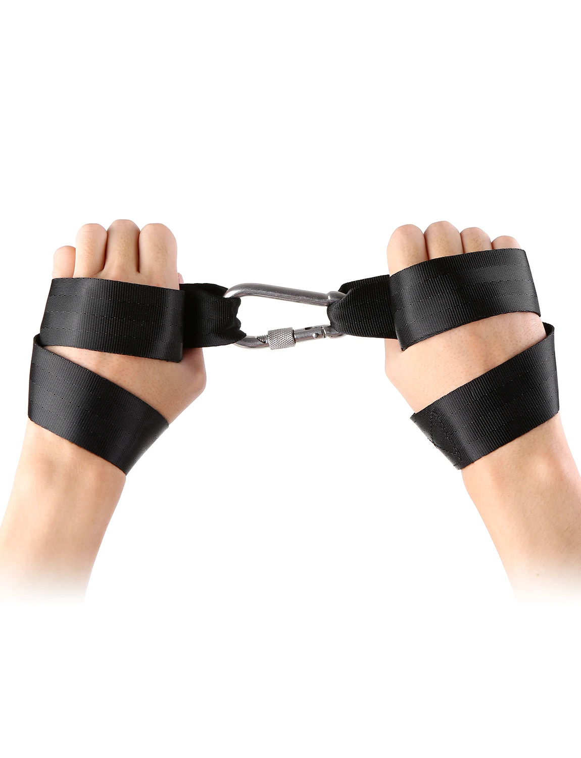 

Lixada 2 Nylon Strap 1 Stainless Steel Battle Rope Anchor Strap Kit with Heavy Duty Reinforced Carabiner Clip for Crossfit Rope
