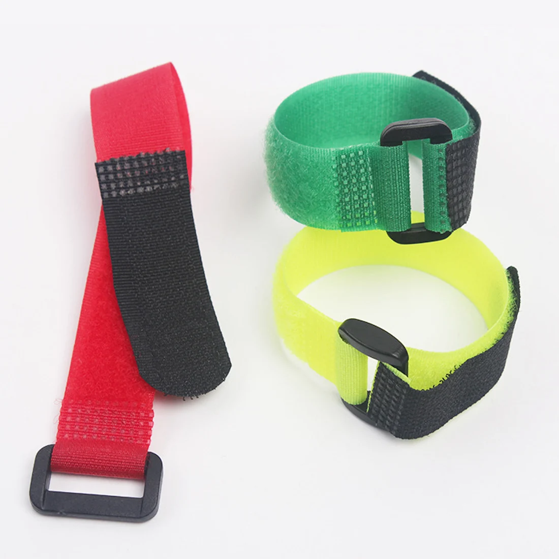 20*200mm 10pcs Self Adhesive Reusable Cable Tie Nylon Fastener Hook and