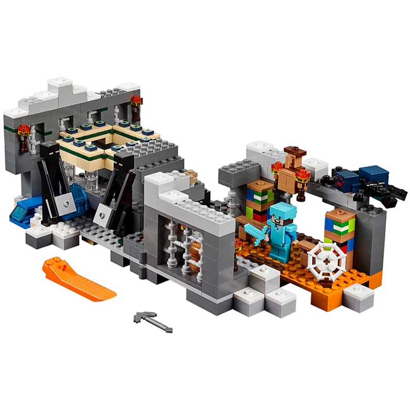 

18002 Bela 10470 The End Portal Minecraft Building Blocks My World Model Bricks DIY Toy Present Compatible Legoland 21124