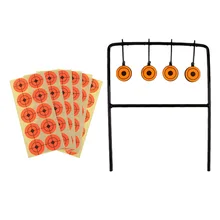 Вращающаяся стрельба из углеродистой стали 4 шт же размер цели+ 250 шт клейкие бумажные наклейки мишень