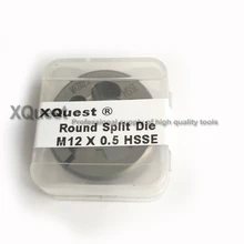 HSSE метрический круглый разделительный штамп M12 M12X1.75 тонкая резьба для резки регулируемые штампы M12X1.5 M12X1.25 M12X1 M12X0.75 M12X0.5 для стали