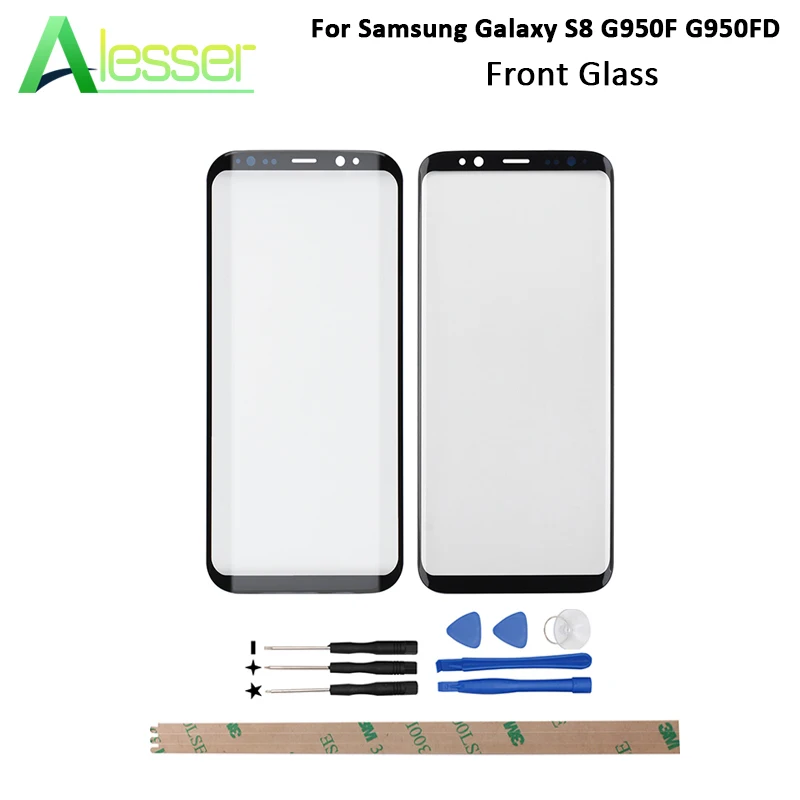 Alesser для samsung Galaxy S8 G950F G950FD G950P G950T внешний объектив стекло экран 100% Новинка