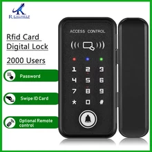 2000 пользователей RFID дверной замок для офисные стеклянные двери цифровой замок умный дверной замок без ключа контроля доступа cerradura inteligente