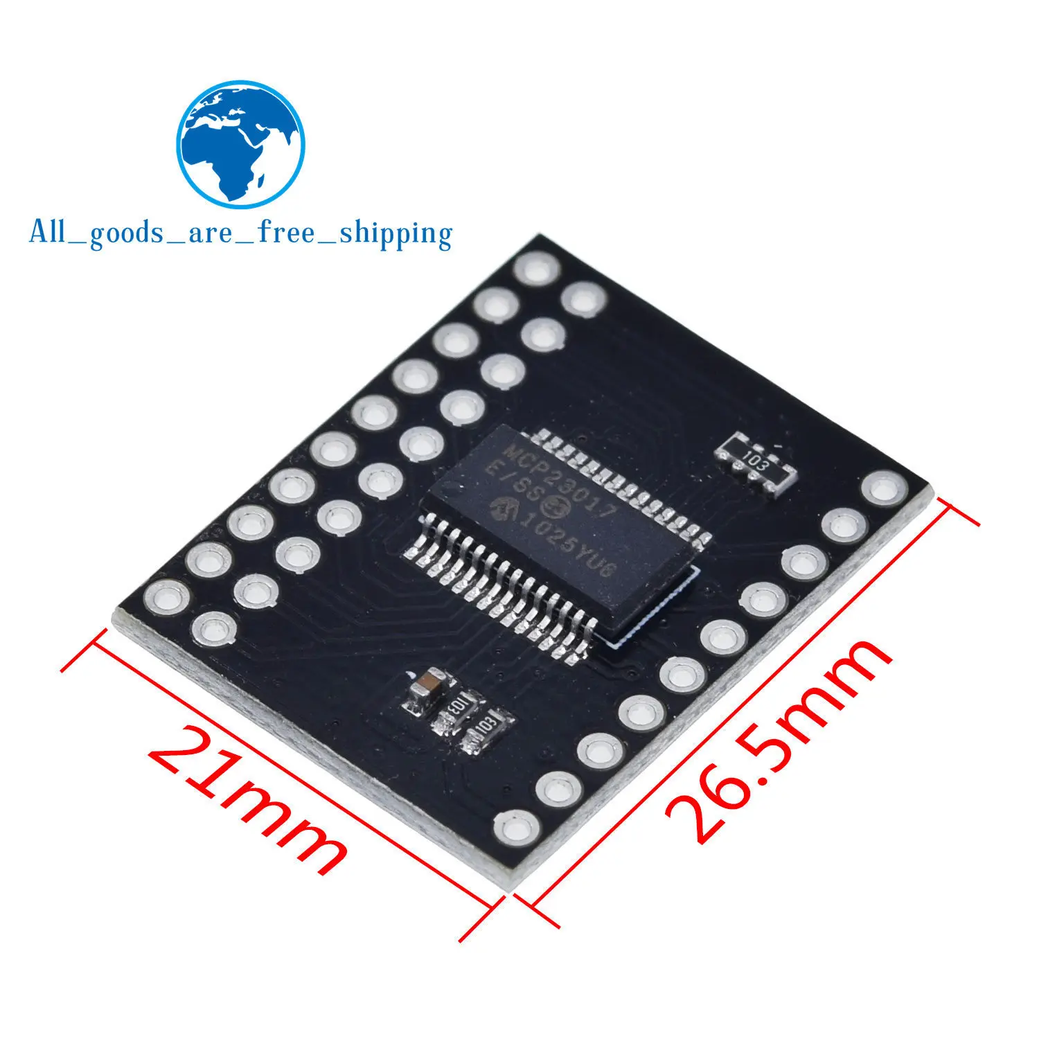 TZT MCP23017 модуль последовательного интерфейса IIC IEC SPI MCP23S17 двунаправленный 16-бит I/O Expander контакты 10 МГц модуль последовательного интерфейса