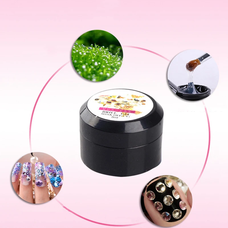 

Nail Art Rhinestones Gel Glue UV Salon Tool Sticky Crystal Gems Diamond Decor