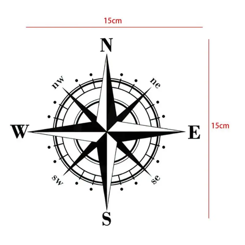 Высокое качество Универсальная автомобильная наклейка компас роза виниловая наклейка не выцветает водонепроницаемый пылезащитный 1 шт. наклейка снаружи автомобиля форма автомобиля