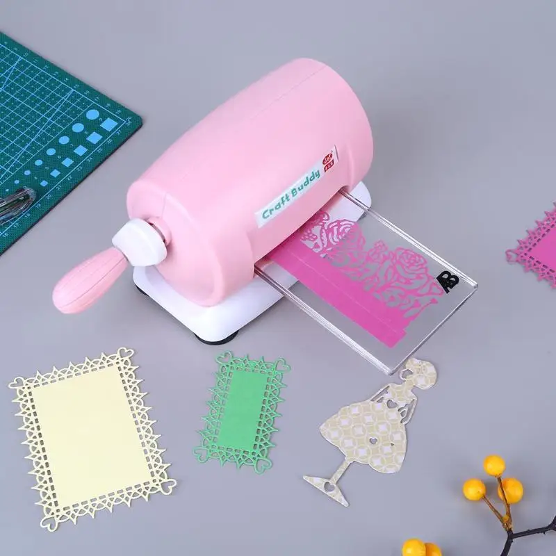 DIY машина для скрапбукинга машина для тиснения высечки Тиснения Резки бумаги Скрапбукинг резак кусок высечки Розовый Лето