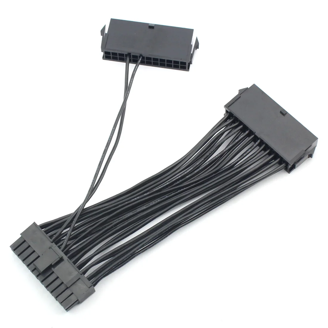 ATX 15cm 24 Pin Dual PSU Power Supply Extension Cable for Computer Adaptor Cable Connector for Mining 24Pin 20+4pin F21505