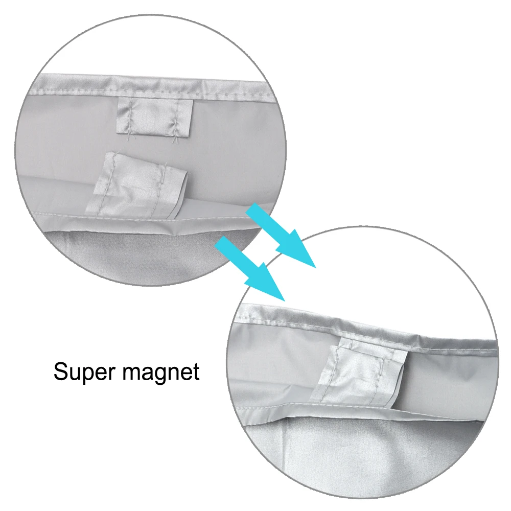 YOSOLO Anti Snow Frost Ice Shield Magnetic Half Size Car Covers Windscreen Cover Winter Mat Dust Protector Heat Sun Shade
