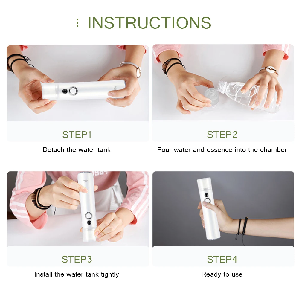 spesifikasi K SKIN KD 88S Minyak Air Humidifier Wajah Essence Sprayer Kecantikan Alat Teknologi Nano Nano Steamer Wajah Menenangkan Uap