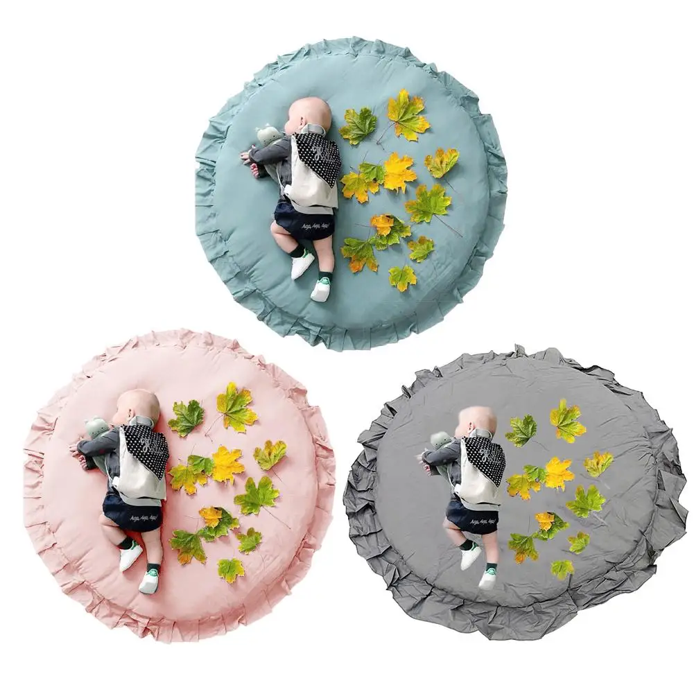 

Ins Round Lace Baby Crawling Mat Nursery Rugs Large Cotton Baby Floor Mat Game Play Mat Area For Kids Room Living Room Carpet