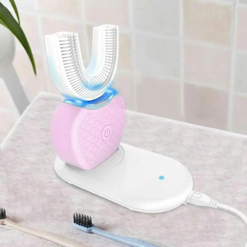 

360 Degree Automatic Ultrasonic Electric Toothbrush U Type Tooth Brush USB Charging Tooth Whitening Electric Toothbrush