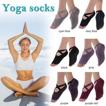 

2019 Hot Sale Sports Anti Slip Socks Spring And Summer Backless Cross Strap Socks Ballet Non-slip Fingers Socks