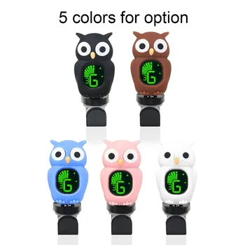 

Acoustic Guitar Tuner Cute Cartoon Owl Clip-On Tuner LCD Display for Guitar Chromatic Bass Ukulele Violin