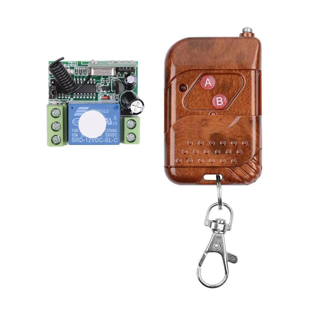 

12V High Quality Remote Control Switch Receiver Transmitter 150 Meters Learning Code Transmitter + Receiver