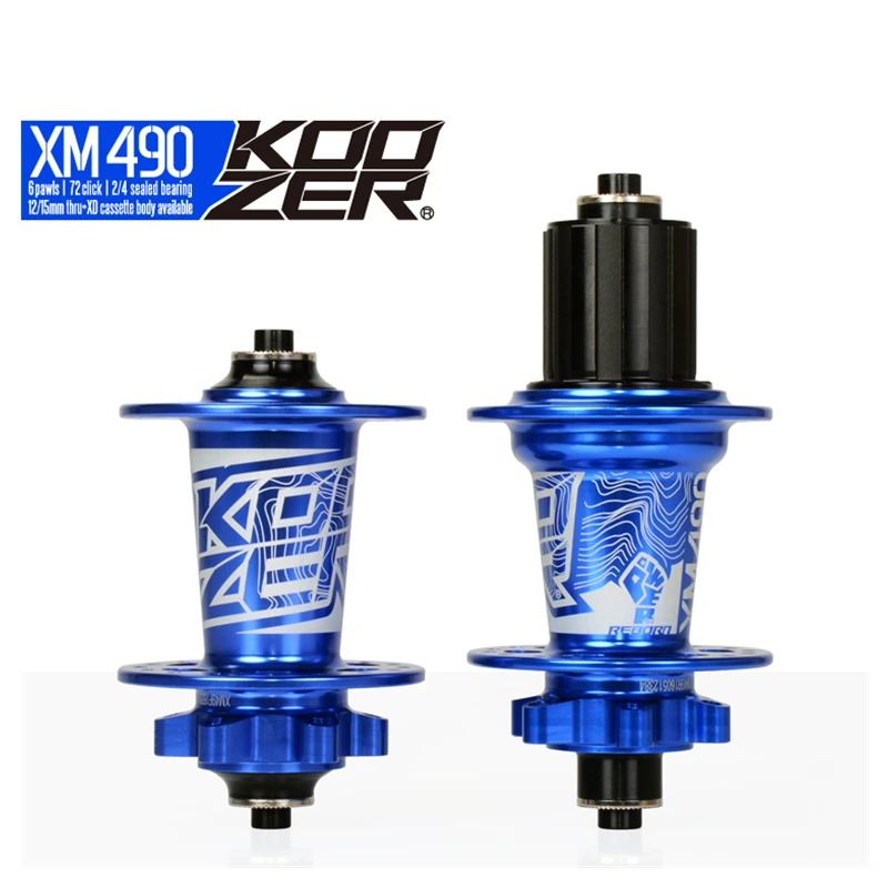 Online 2019 cubos Koozer XM490 4 rodamientos MTB bicicleta de montaña cubo trasero 10*135mm QR 100*15 12*142mm a través de 32 agujeros freno de disco bicicleta