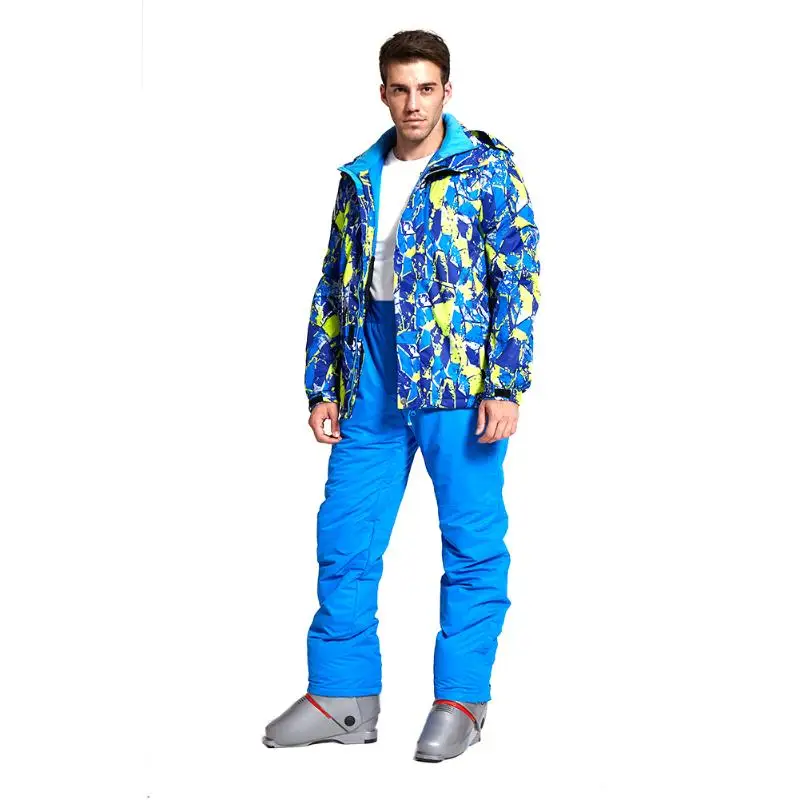 

Winter Men Ski Suit Outdoor Sports Warm Windproof Waterproof Quick Drying Breathable Ski Jacket Skiing Suspender Trousers Suits