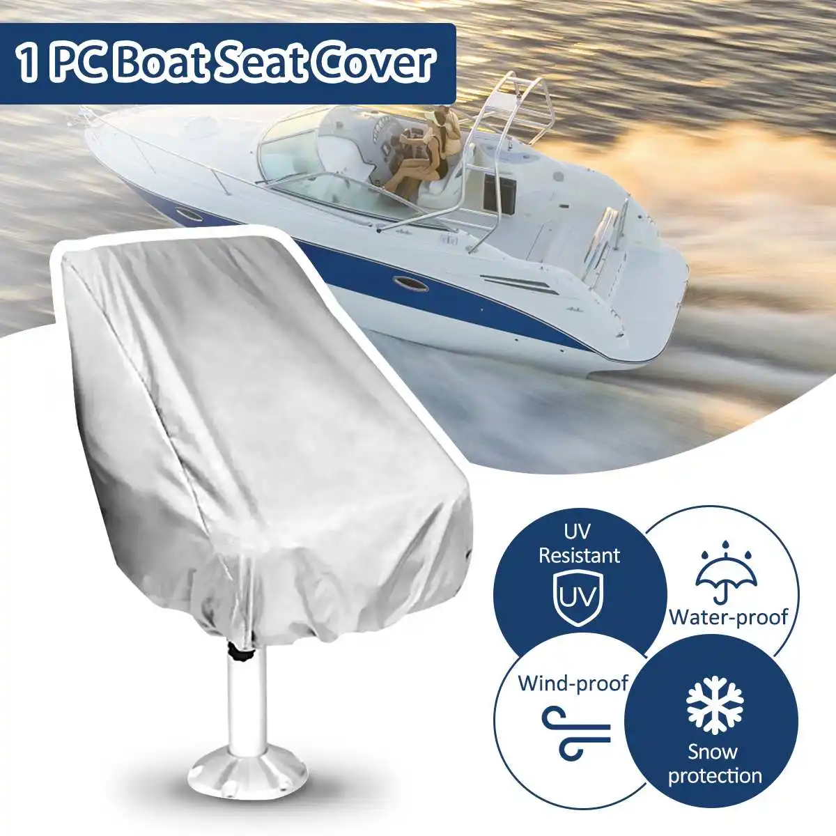 

56*61*64cm Boat Seat Cover Dust waterproof Seat Cover Elastic closure Outdoor Yacht Ship Lift Rotate Chair/Table furniture cover