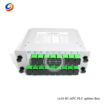 

5PCS Fiber Branching Device 1x16 Box Cassette Card Inserting PLC splitter Module SC APC Connector Fiber Optical PLC Fiber Tool