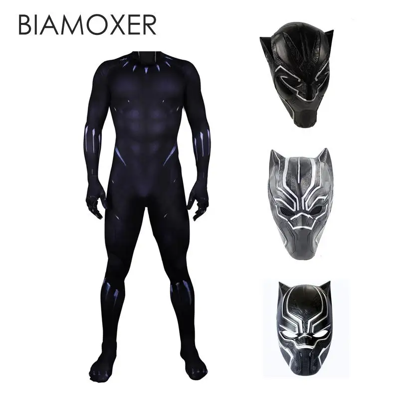 Biamoxer Черная пантера Косплей Хэллоуин костюмы для взрослых детей комбинезон