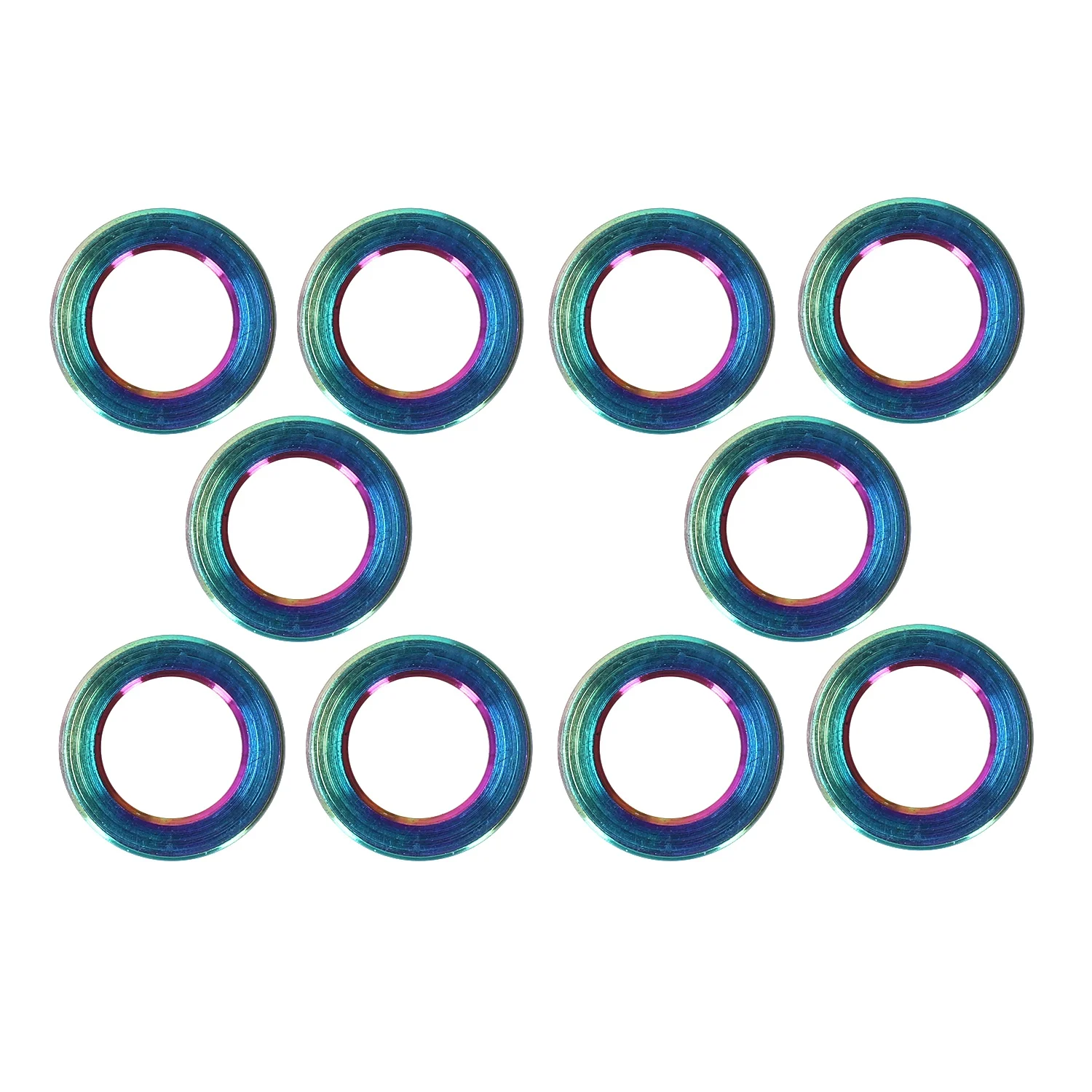 

RISK 10PCS/lot Flat Washer for Bicycle Titanium Bike Ti Bolts Screw Spacer for MTB Bicyce Bolts Parts Cycling Bolt Spacer Colo